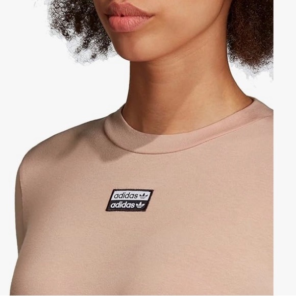 Adidas Long Sleeve Logo Bodysuit in Ash Pearl NWOT - Picture 2 of 4